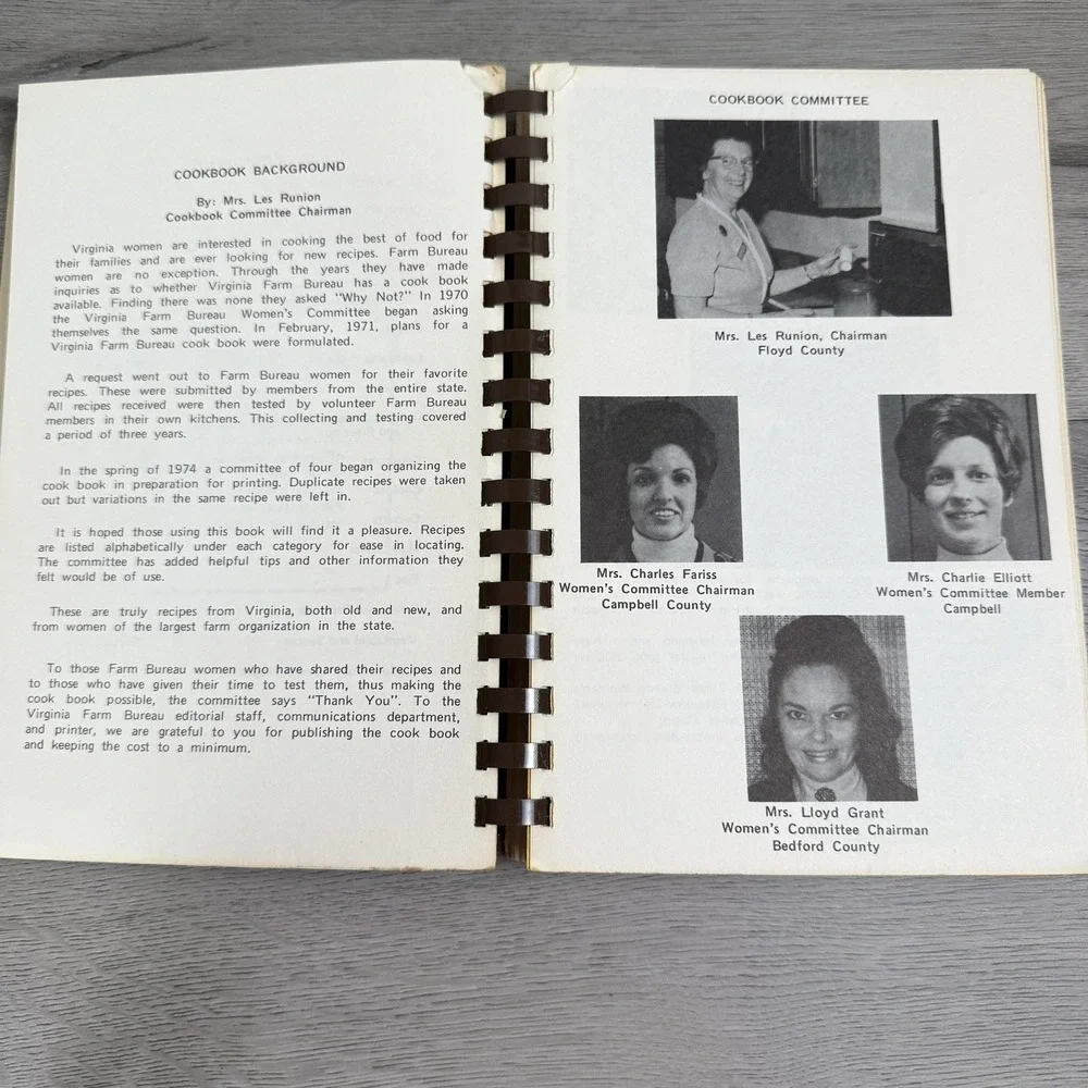 What's Cooking In Farm Bureau Kitchens 1976 Virginia Spiral Cookbook Cream